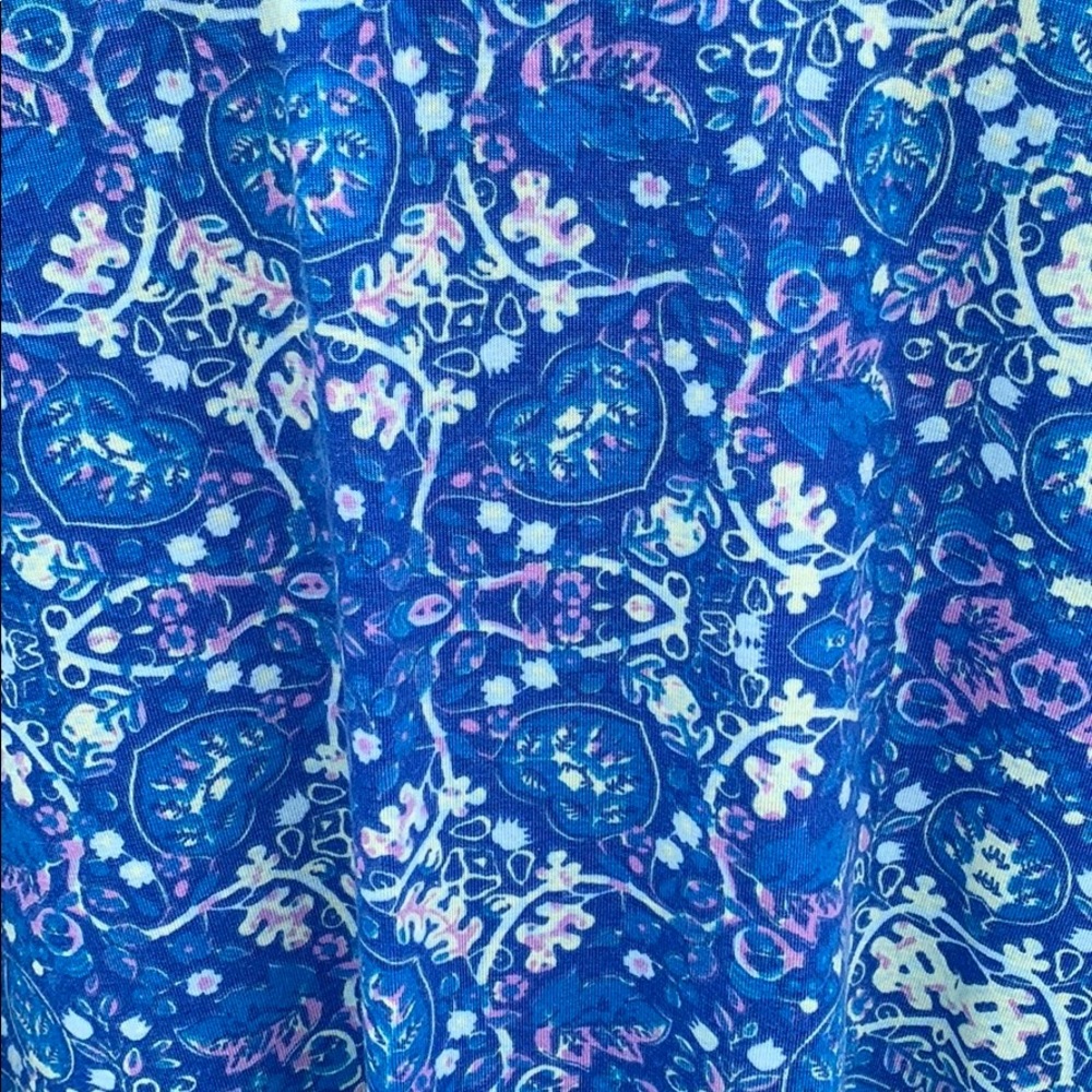 XXS LuLaRoe Maxi Skirt mostly blue floral print